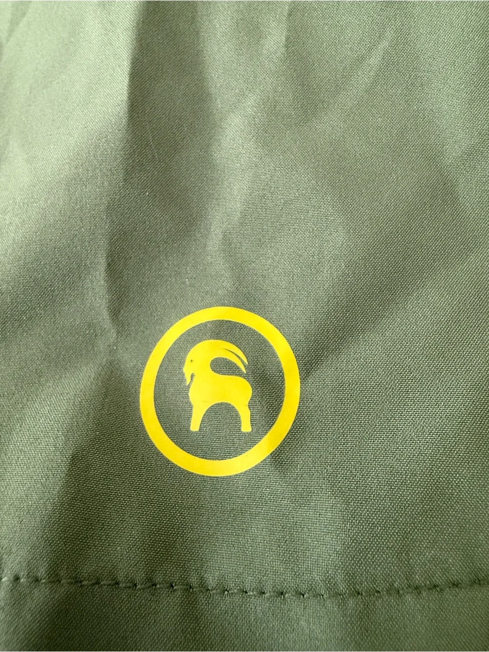 Backcountry x petco The Rain Jacket Rain Shell - Green & Yellow - Size small